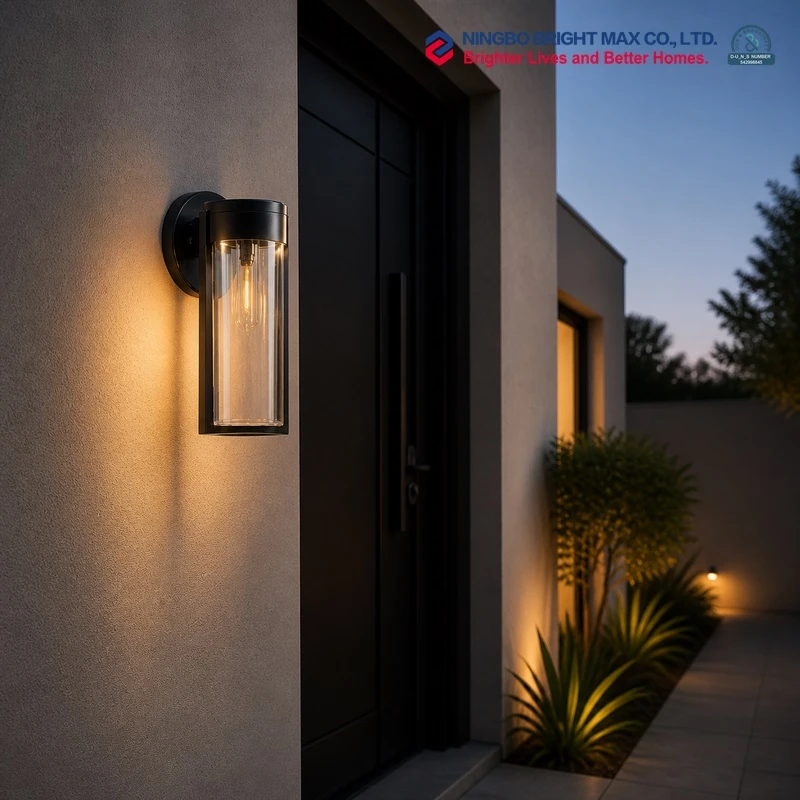 Modern solcellsvägglampa